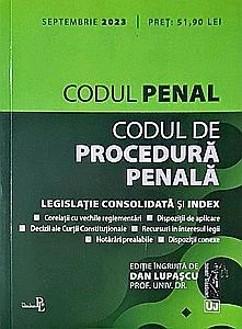 Cărți - Codul penal și Codul de procedură penală: septembrie 2023