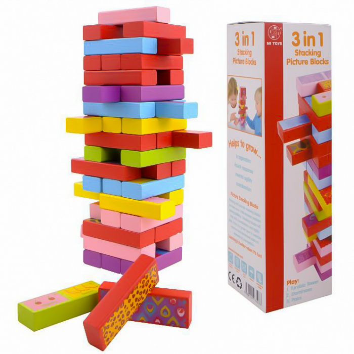 3 az 1-ben játék - jenga - dominó - memória [5]
