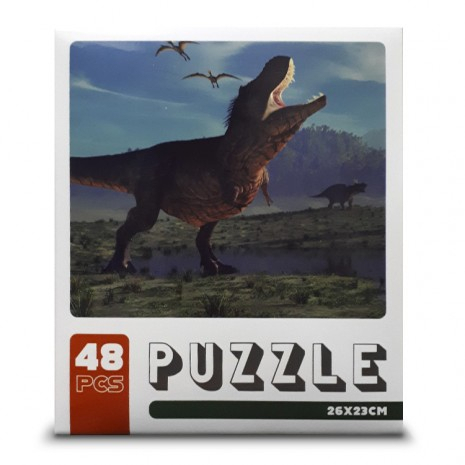 48 darabos karton puzzle dinoszaurusszal - T-Rex [2]