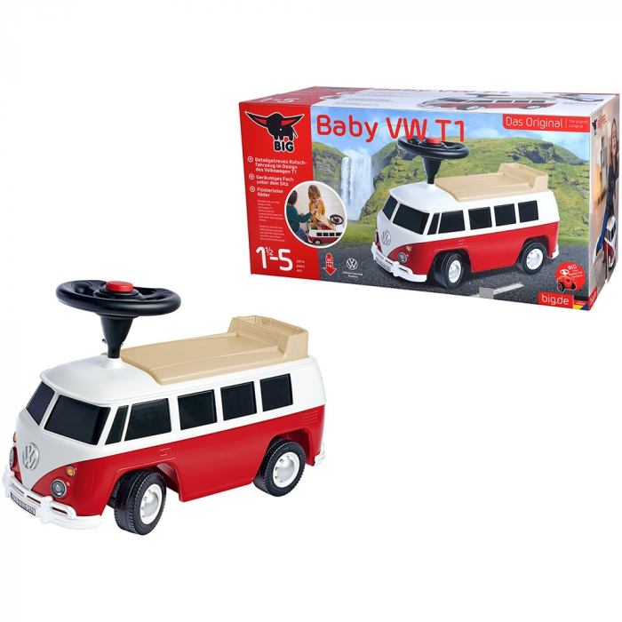 Big Baby VW T1 piros tolható kisautó [20]