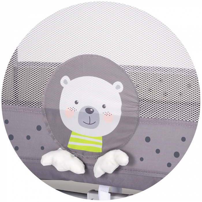 Chipolino Capri Bear szürke összecsukható kiságy [4]