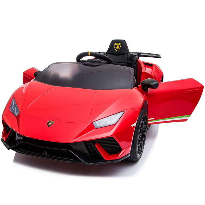 Chipolino Lamborghini Huracan piros elektromos kisautó bőrüléssel és EVA kerekekkel [11]