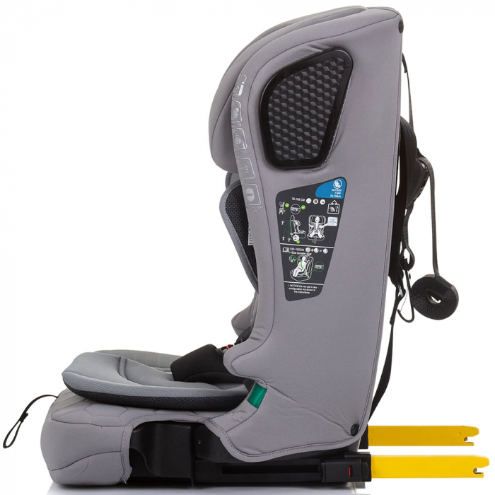 Chipolino Lux X I-Size 76-150 cm autósülés Isofix rendszerrel, gránit színben [4]
