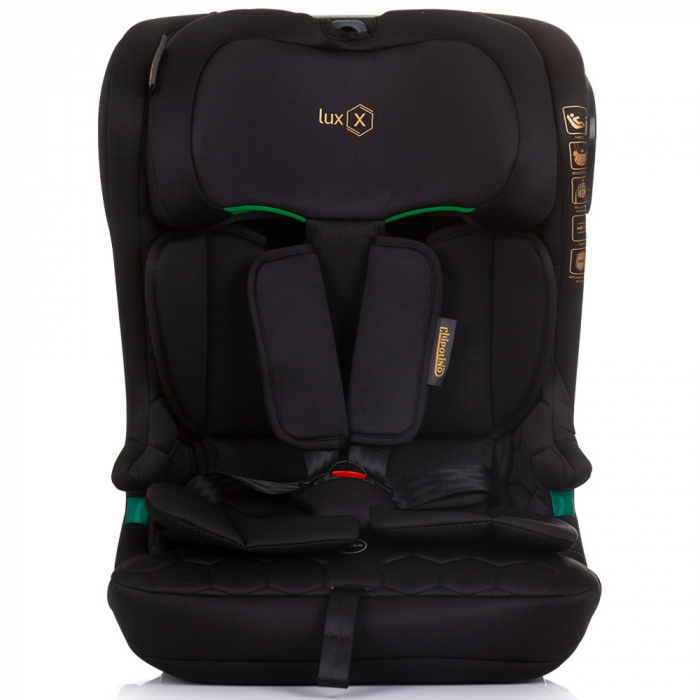 Chipolino Lux X I-Size 76-150 cm autósülés Isofix rendszerrel, obszidián színben [2]