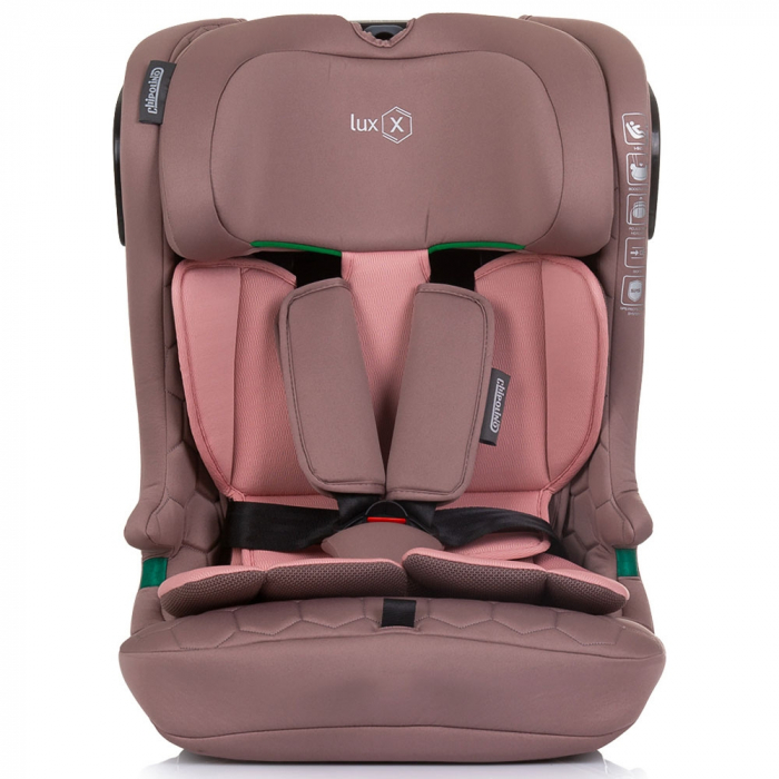 Chipolino Lux X I-Size autósülés 76-150 cm Isofix rendszerrel, flamingó színben [2]