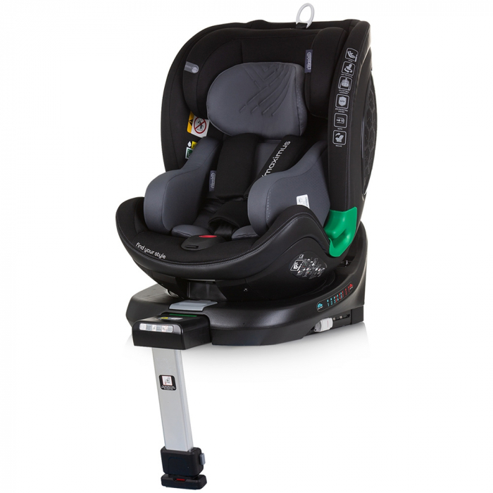 Chipolino Maximus I-Size 40-150 cm autósülés obszidián színben, Isofix rendszerrel [2]