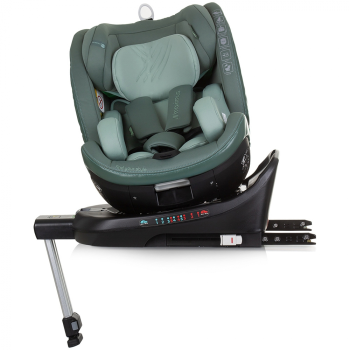 Chipolino Maximus I-Size 40-150 cm-es autósülés pasztell zöld színben, Isofix rendszerrel [6]