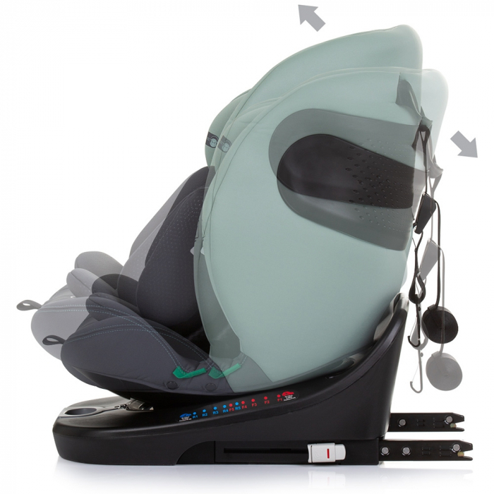 Chipolino Motion I-Size 40-150 cm-es autósülés pasztellzöld színben, Isofix rendszerrel [5]