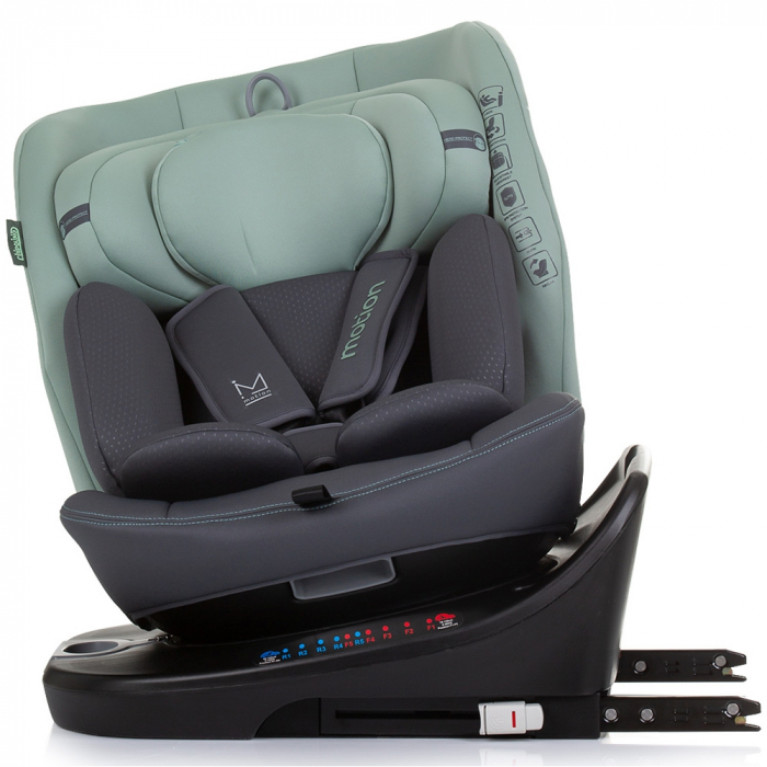 Chipolino Motion I-Size 40-150 cm-es autósülés pasztellzöld színben, Isofix rendszerrel [6]