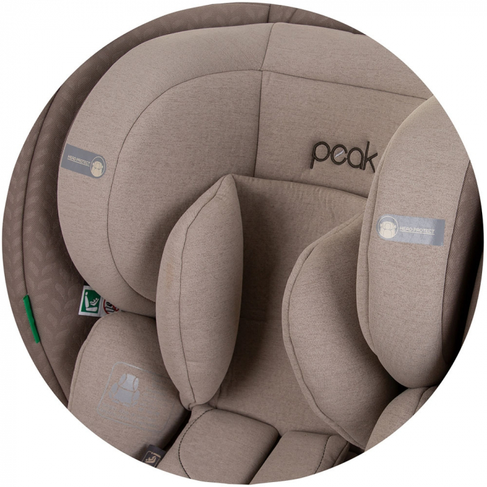 Chipolino Peak I-Size 40-150 cm autósülés macadamia színben, Isofix rendszerrel [13]