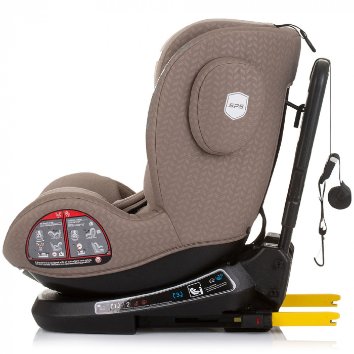 Chipolino Peak I-Size 40-150 cm autósülés macadamia színben, Isofix rendszerrel [4]