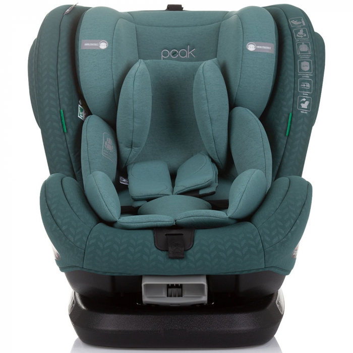 Chipolino Peak I-Size 40-150 cm-es autósülés pasztell zöld színben, Isofix rendszerrel [2]