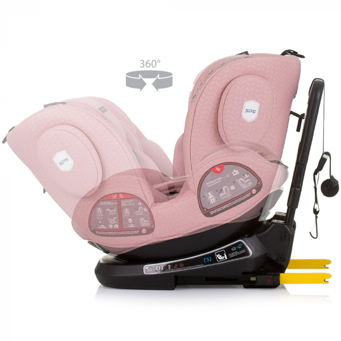 Chipolino Peak I-Size 40-150 cm flamingó autósülés Isofix rendszerrel [6]