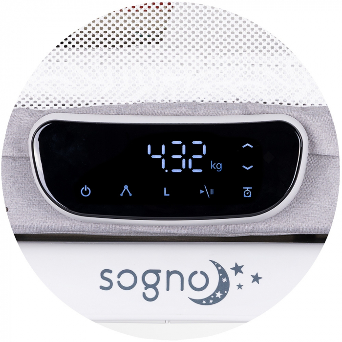 Chipolino Sogno 2 az 1-ben szürke bölcső ringatással és beépített mérleggel [9]