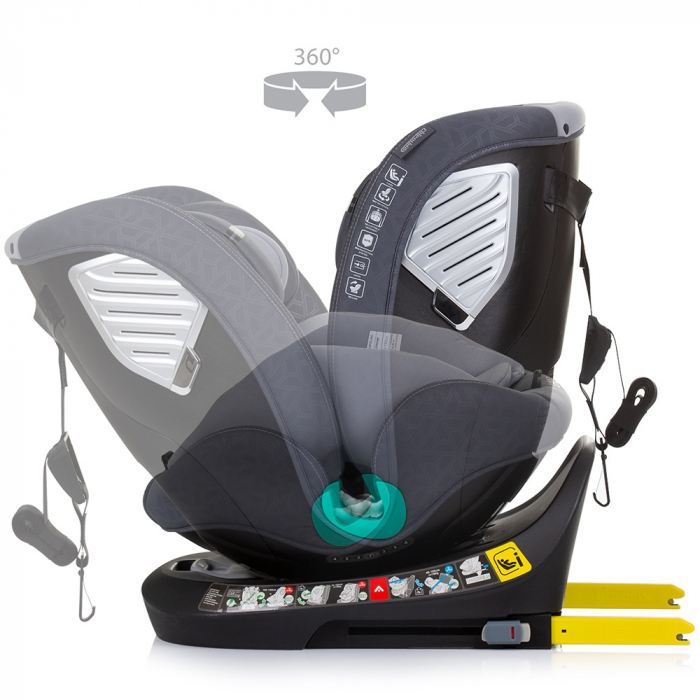 Chipolino Supreme I-Size 40-150 cm autósülés Isofix rendszerrel, gránit színben [7]