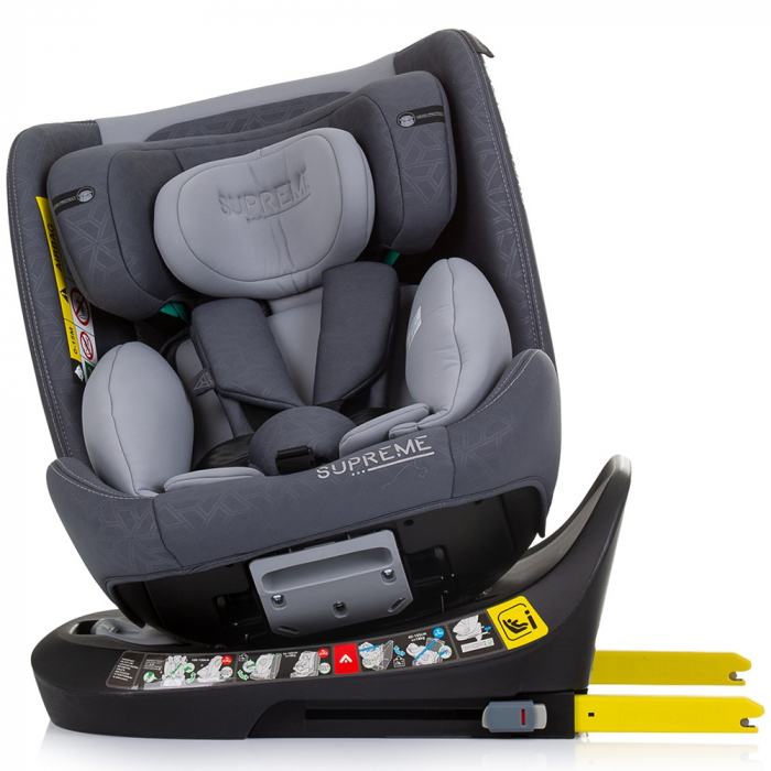 Chipolino Supreme I-Size 40-150 cm autósülés Isofix rendszerrel, gránit színben [6]