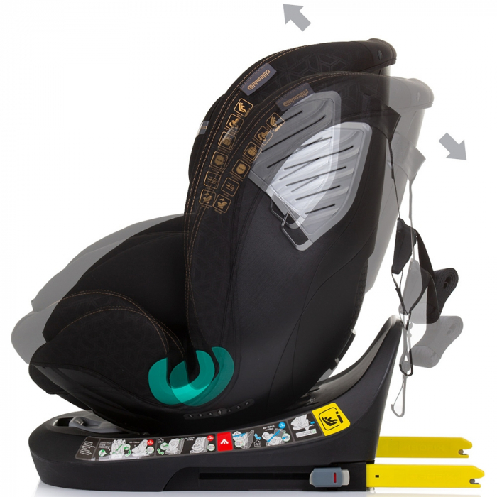 Chipolino Supreme I-Size autósülés 40-150 cm Isofix rendszerrel, obszidián színben [5]
