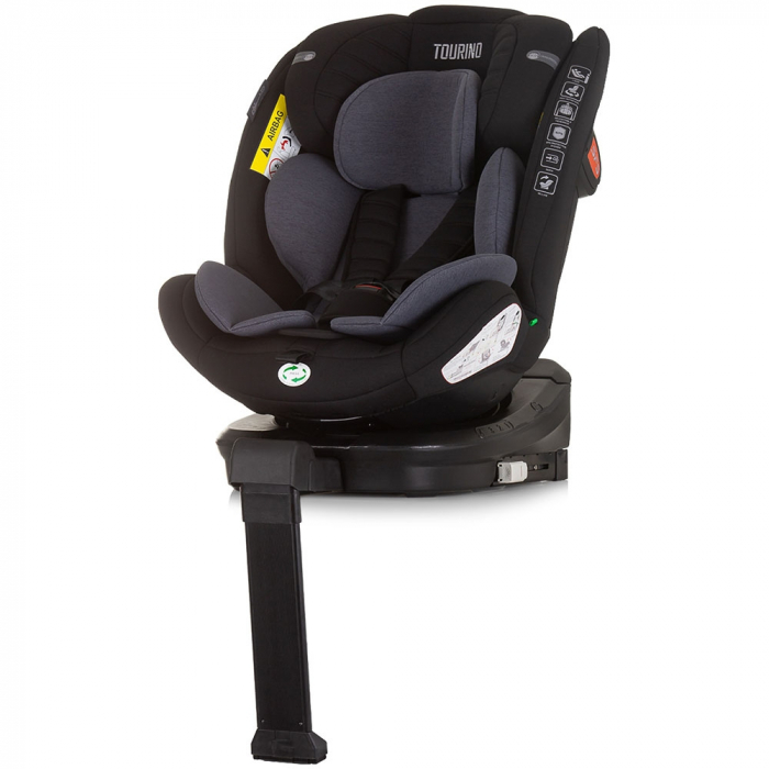 Chipolino Tourino I-Size 40-150 cm autósülés obszidián színben, Isofix rendszerrel [2]