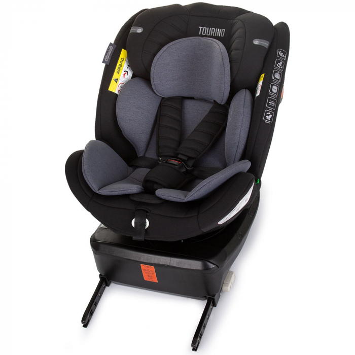 Chipolino Tourino I-Size 40-150 cm autósülés obszidián színben, Isofix rendszerrel [10]