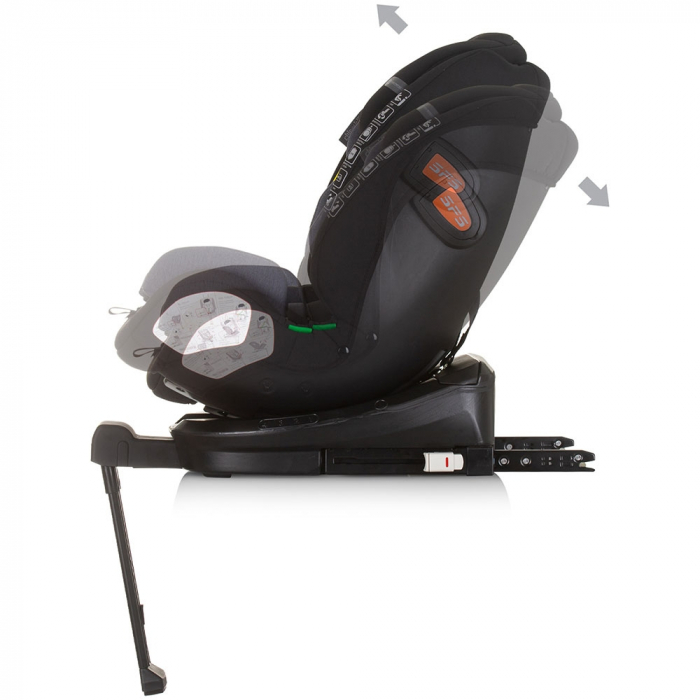 Chipolino Tourino I-Size 40-150 cm autósülés obszidián színben, Isofix rendszerrel [5]
