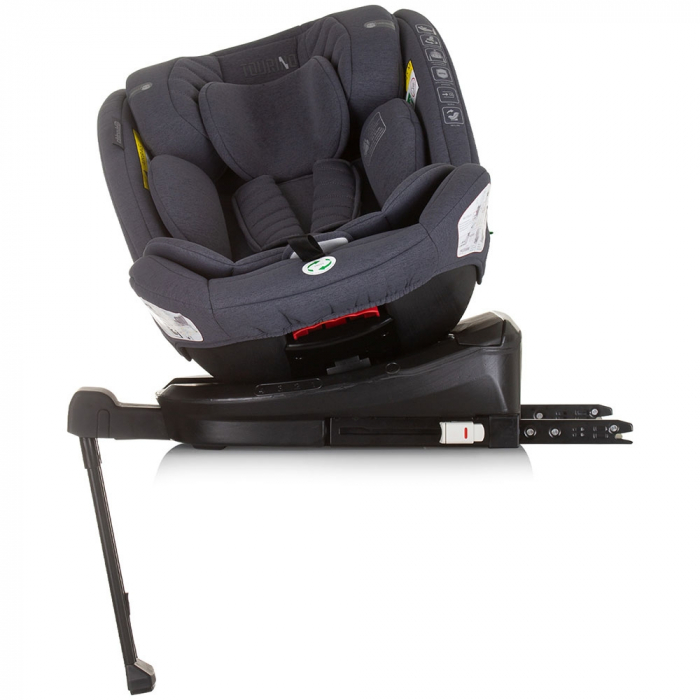 Chipolino Tourino I-Size 40-150 cm-es autósülés gránit színben, Isofix rendszerrel [6]