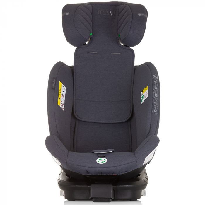 Chipolino Tourino I-Size 40-150 cm-es autósülés gránit színben, Isofix rendszerrel [9]