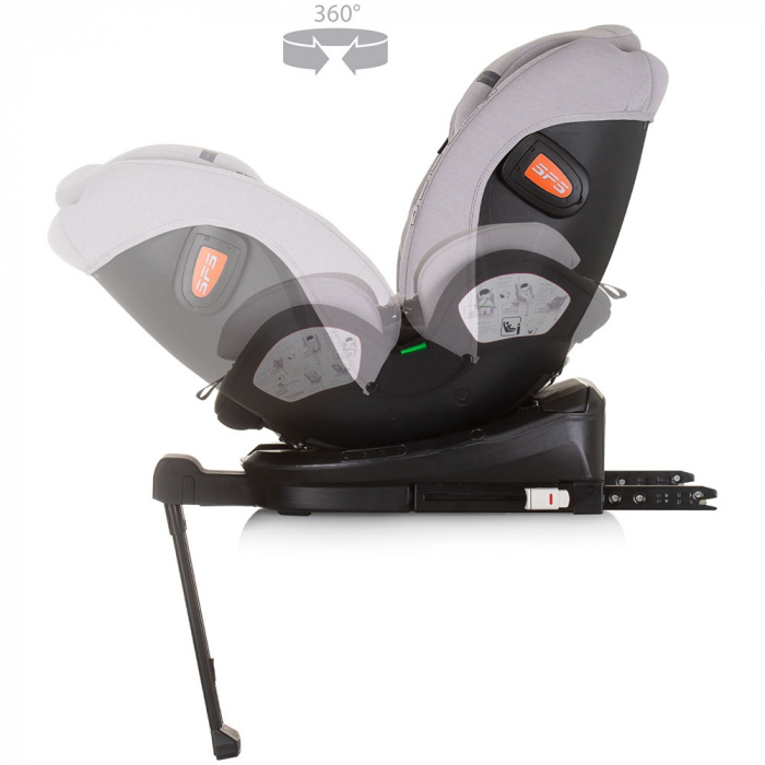 Chipolino Tourino I-Size 40-150 cm-es autósülés, hamuszürke, Isofix rendszerrel [7]