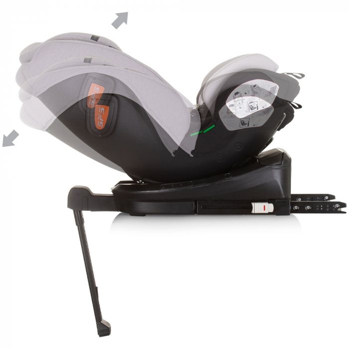 Chipolino Tourino I-Size 40-150 cm-es autósülés, hamuszürke, Isofix rendszerrel [8]