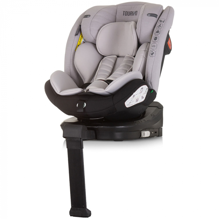 Chipolino Tourino I-Size 40-150 cm-es autósülés, hamuszürke, Isofix rendszerrel [2]