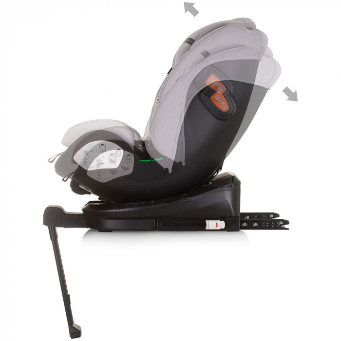 Chipolino Tourino I-Size 40-150 cm-es autósülés, hamuszürke, Isofix rendszerrel [5]