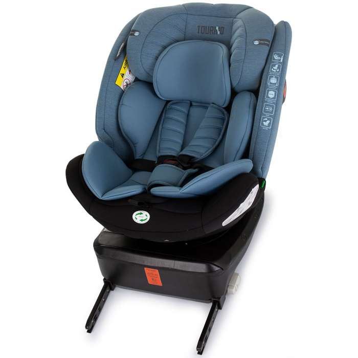 Chipolino Tourino I-Size 40-150 cm kék autósülés Isofix rendszerrel [10]