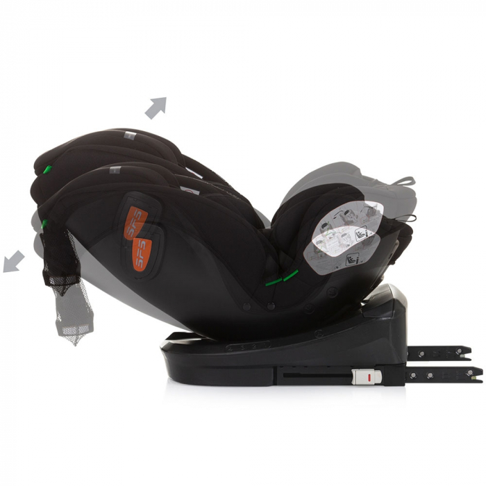 Chipolino Volare I-Size 40-150 cm autósülés obszidián színben, Isofix rendszerrel [9]