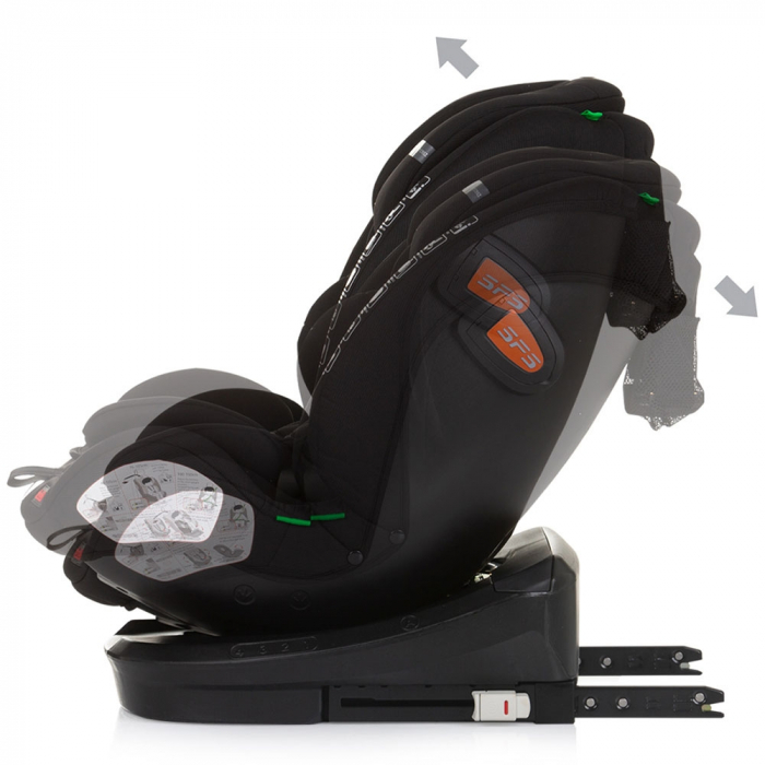 Chipolino Volare I-Size 40-150 cm autósülés obszidián színben, Isofix rendszerrel [5]