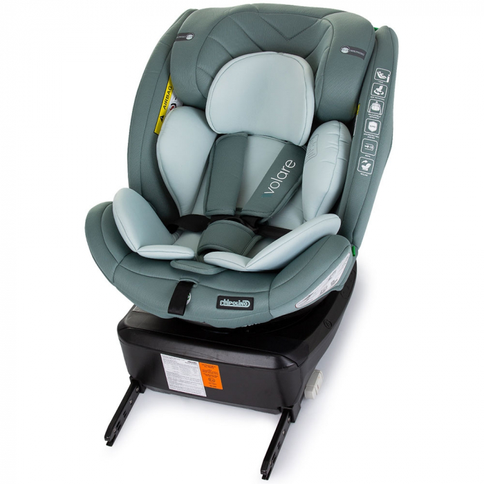 Chipolino Volare I-Size 40-150 cm-es autósülés pasztell zöld színben, Isofix rendszerrel [10]