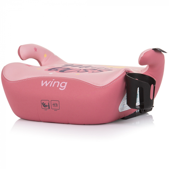 Chipolino Wing I-Size 125-150 cm pink mini boss autós ülésmagasító Isofix rendszerrel [2]