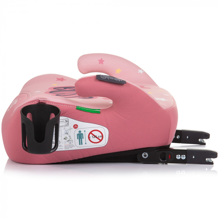Chipolino Wing I-Size 125-150 cm pink mini boss autós ülésmagasító Isofix rendszerrel [3]
