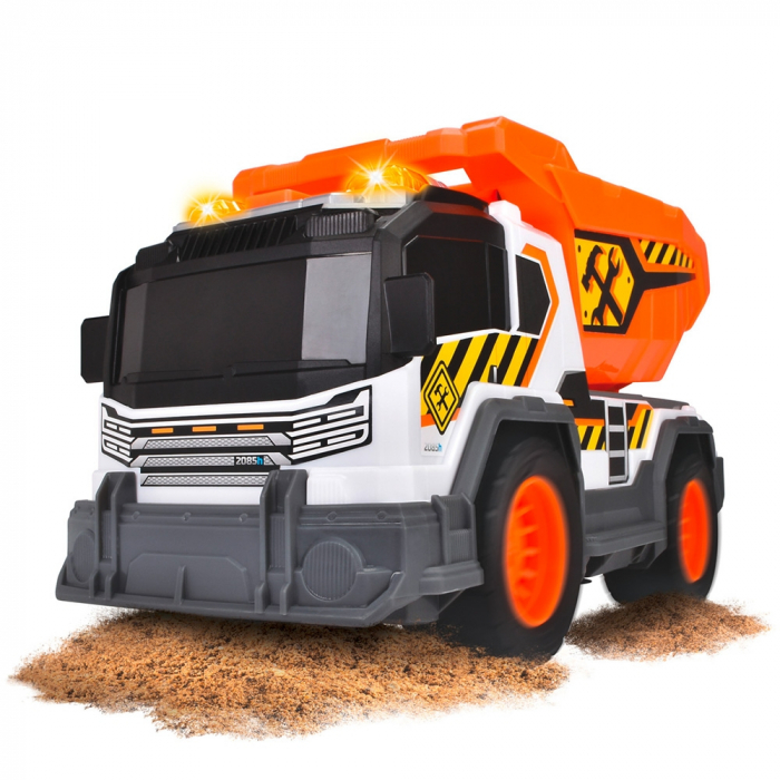 Dickie Toys 30 cm-es építőipari dömper teherautó fényekkel és hangokkal [4]