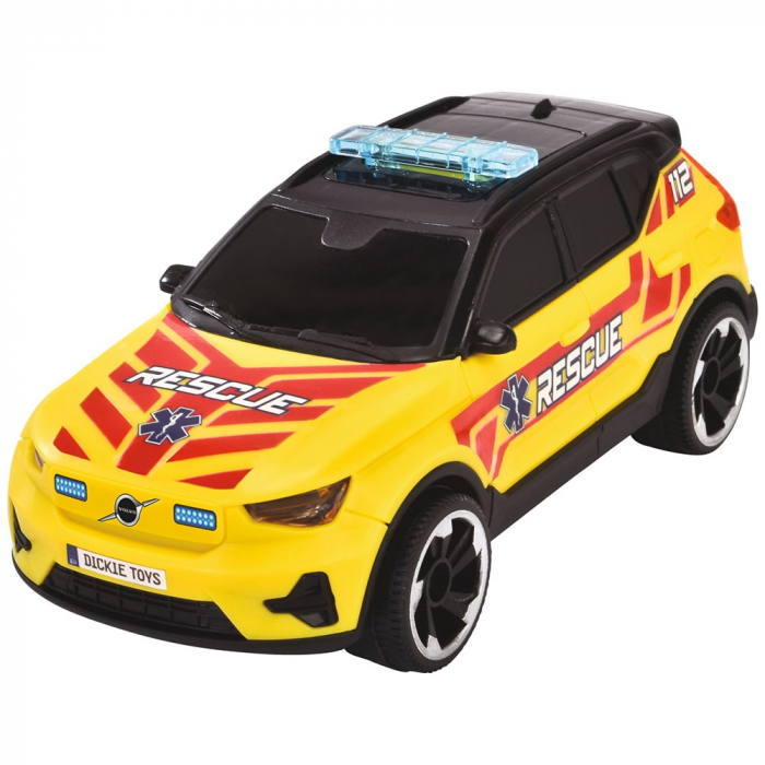 Dickie Toys Mentő Szállító Készlet 40 cm teherautóval, autóval, helikopterrel és kiegészítőkkel [6]