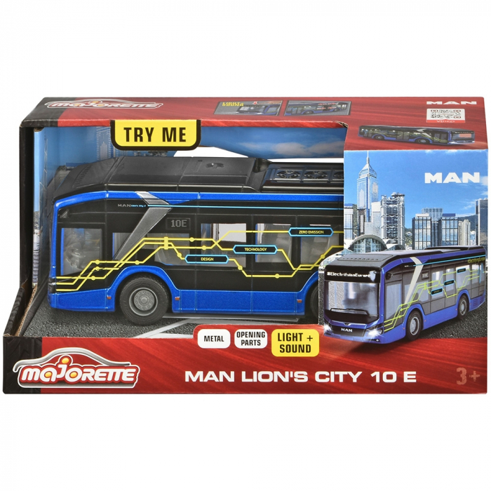 Majorette MAN Lion's City 10 E 22,5 cm-es busz fényekkel és hangokkal [8]