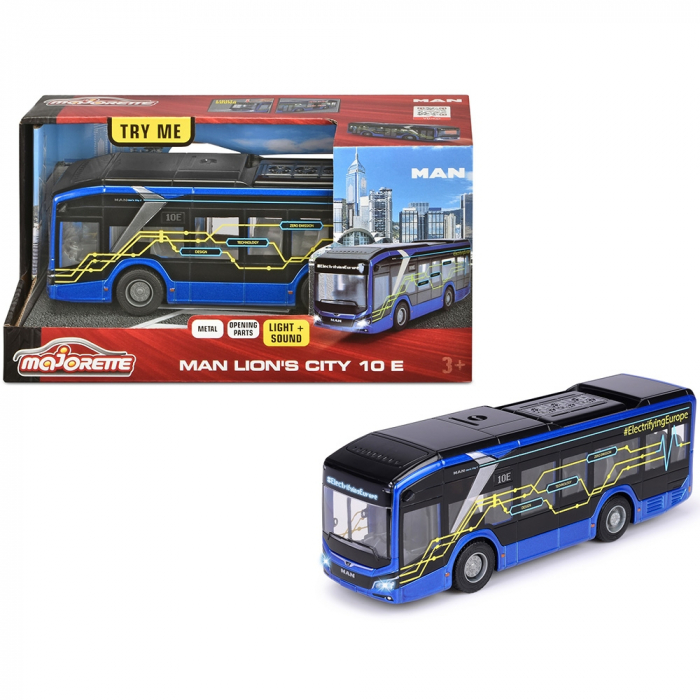 Majorette MAN Lion's City 10 E 22,5 cm-es busz fényekkel és hangokkal [7]