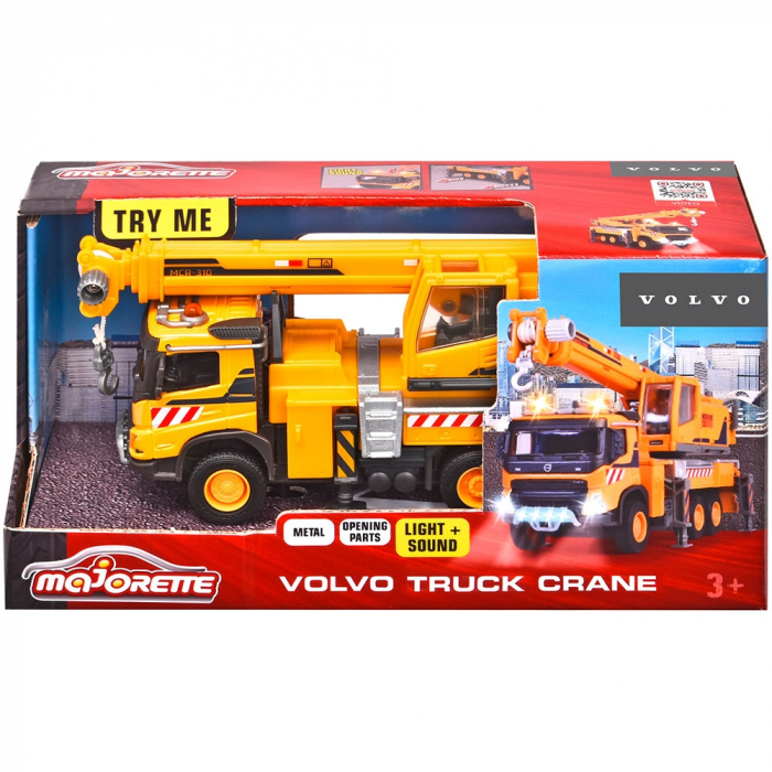 Majorette Volvo teherautó daru fénnyel és hanggal [12]
