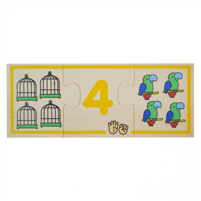 Oktató játék párosító puzzle - Tanuljuk a számokat [6]