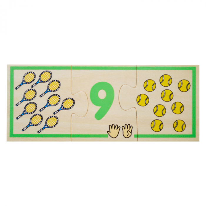 Oktató játék párosító puzzle - Tanuljuk a számokat [11]
