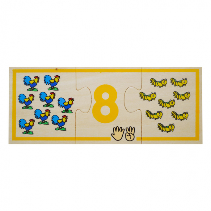 Oktató játék párosító puzzle - Tanuljuk a számokat [10]