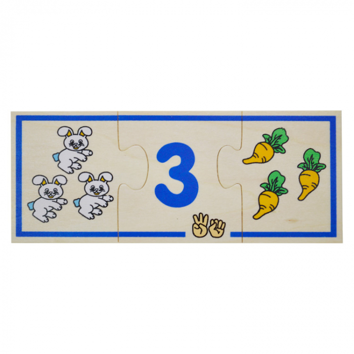 Oktató játék párosító puzzle - Tanuljuk a számokat [5]
