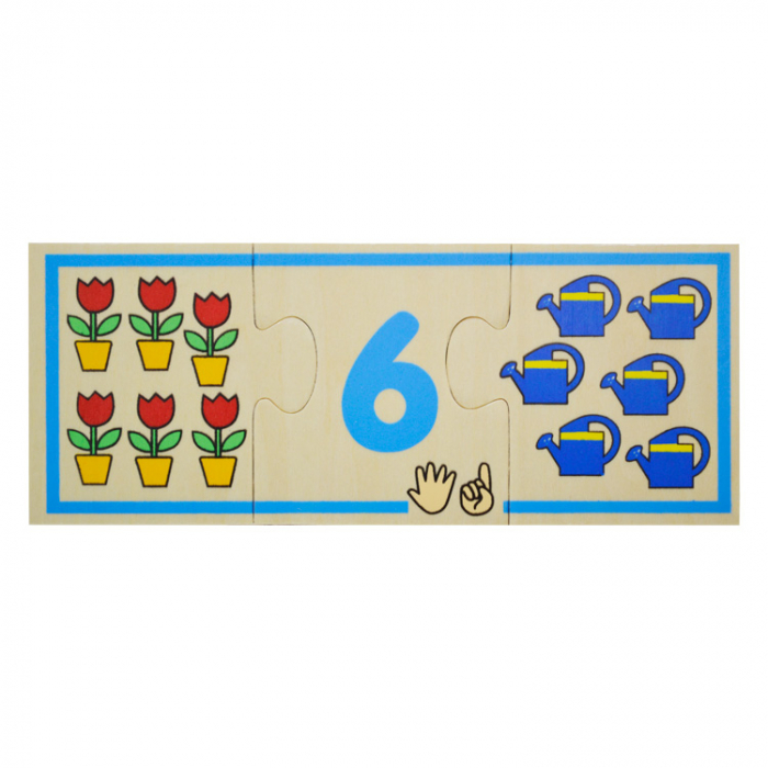 Oktató játék párosító puzzle - Tanuljuk a számokat [8]