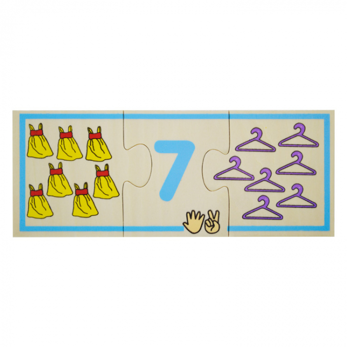 Oktató játék párosító puzzle - Tanuljuk a számokat [9]