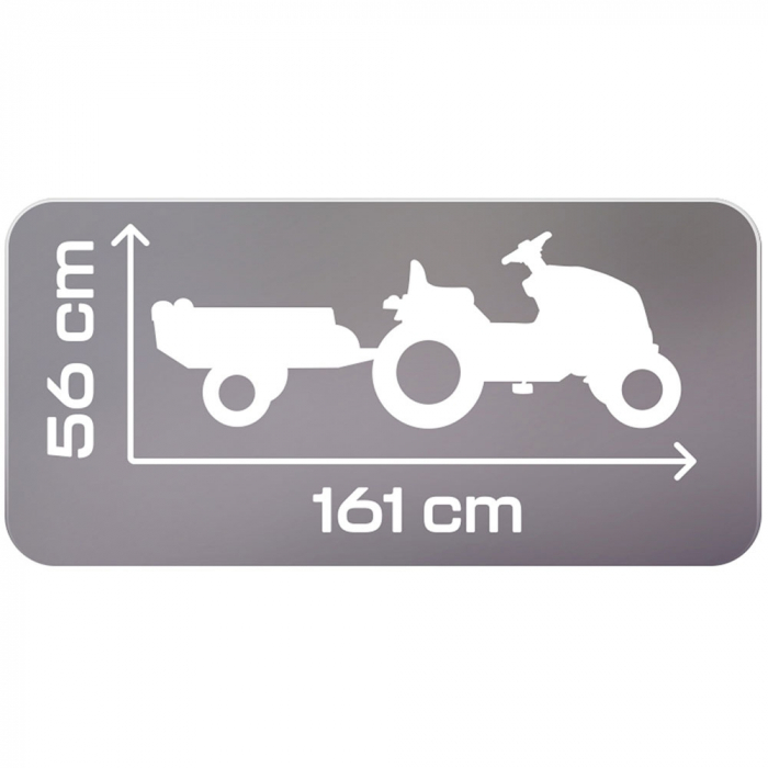 Pedálos traktor utánfutóval Smoby Stronger XXL szürke [7]