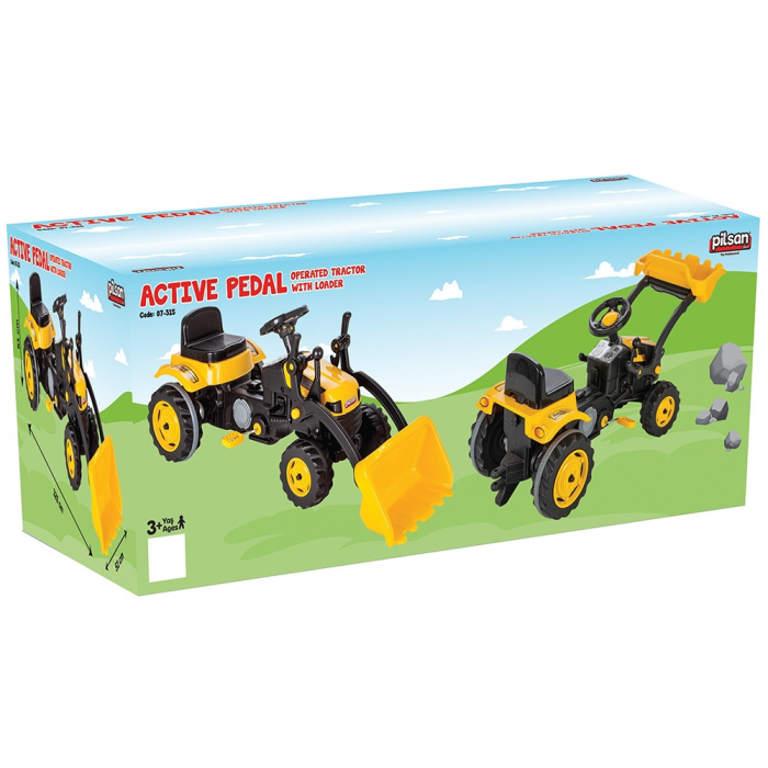 Pilsan Active pedálos traktor rakodóval 07-315 sárga [5]