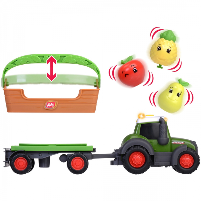Simba ABC Freddy Gyümölcsös Traktor 30 cm, fényekkel, hangokkal, utánfutóval és figurákkal [3]